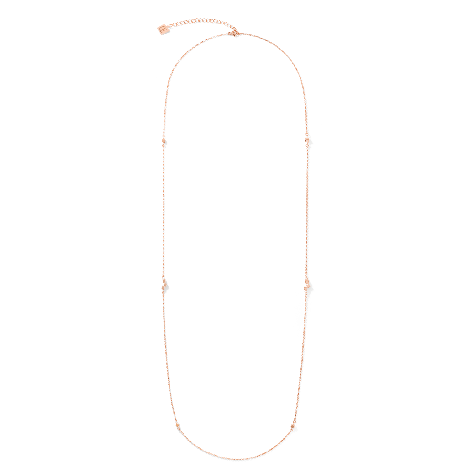 Collier Dancing GeoCUBE® small chain long acier or rose