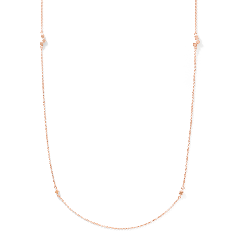 Collier Dancing GeoCUBE® small chain long acier or rose