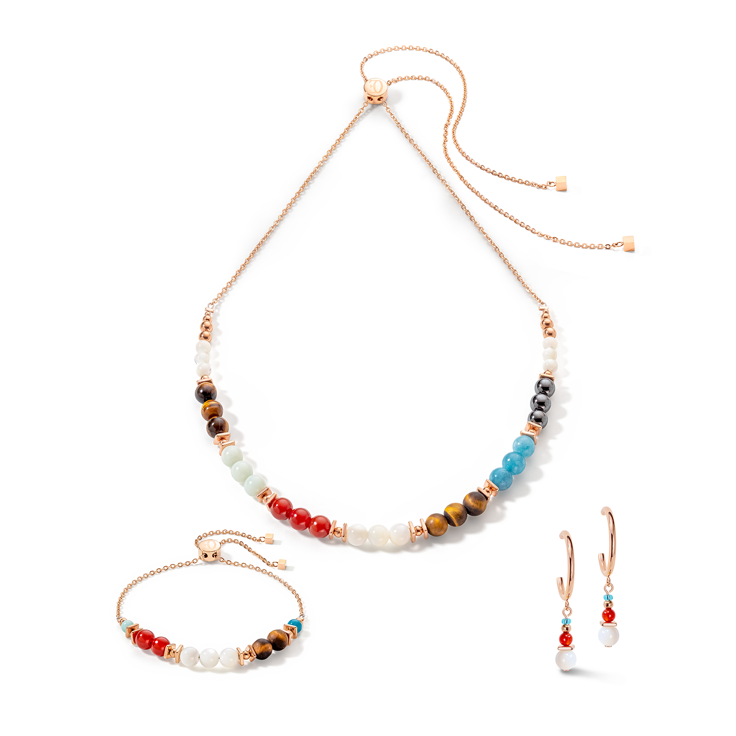 Bracelet Harmony Precious & Slider Closure multicolor Boho