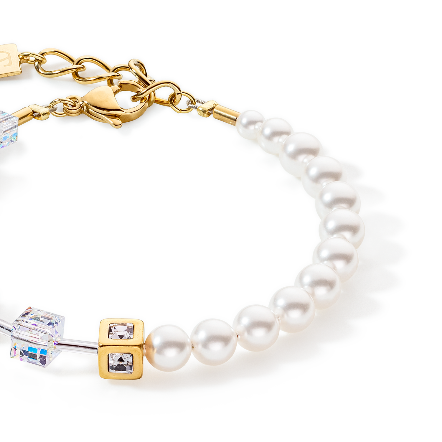 Bracelet GeoCUBE® Precious Fusion Pearls multicolore pastel