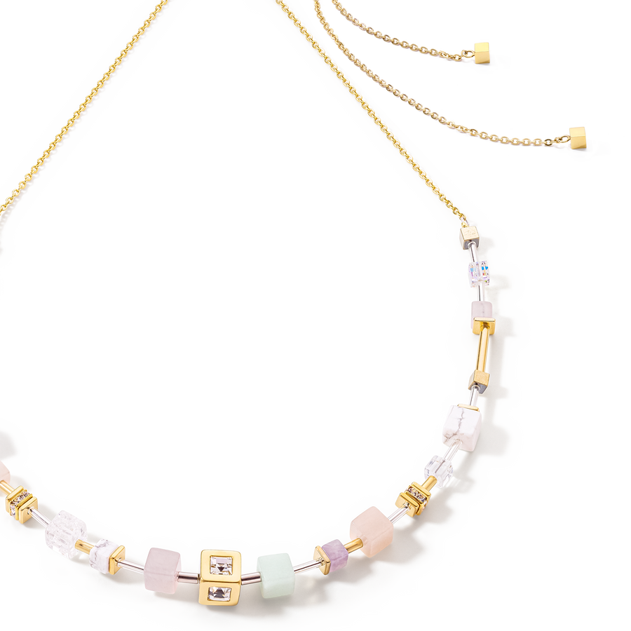 Collier GeoCUBE® Precious & Slider Closure or multicolore pastel