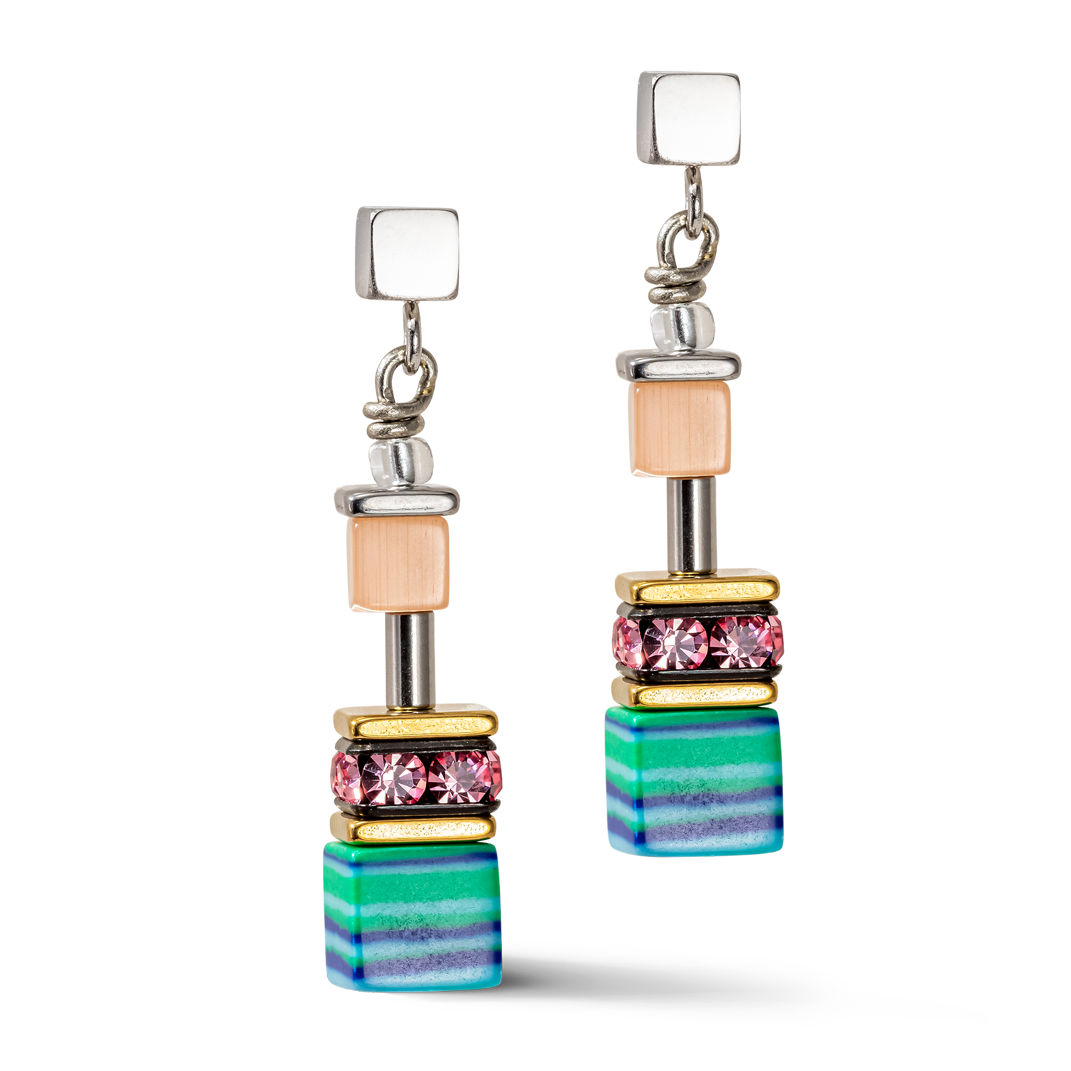 Boucles d'oreille GeoCUBE® Candy multicolour spring