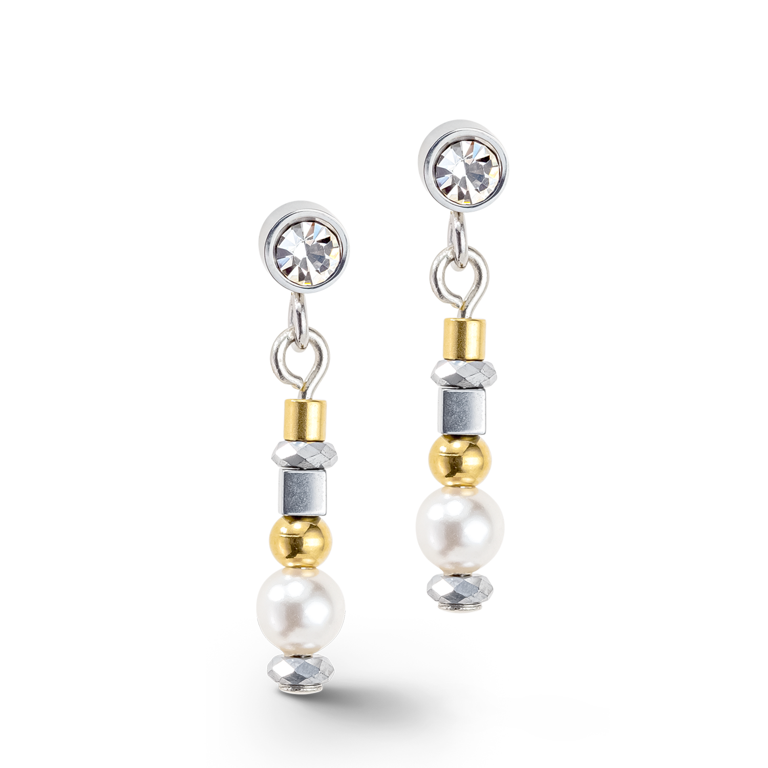 Boucles d'oreille Sparkling Dot or argent