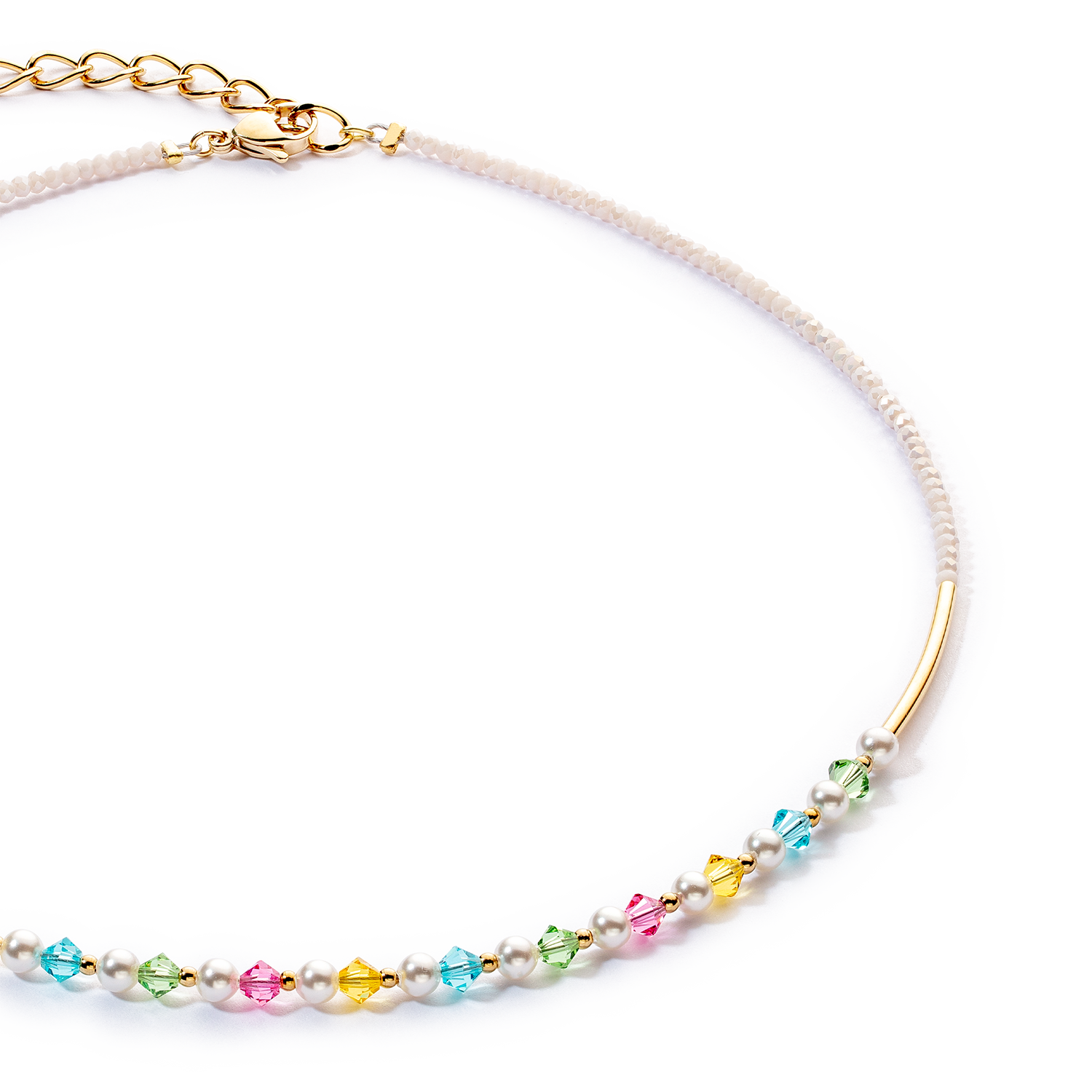 Collier Princess Pearls or multicolore