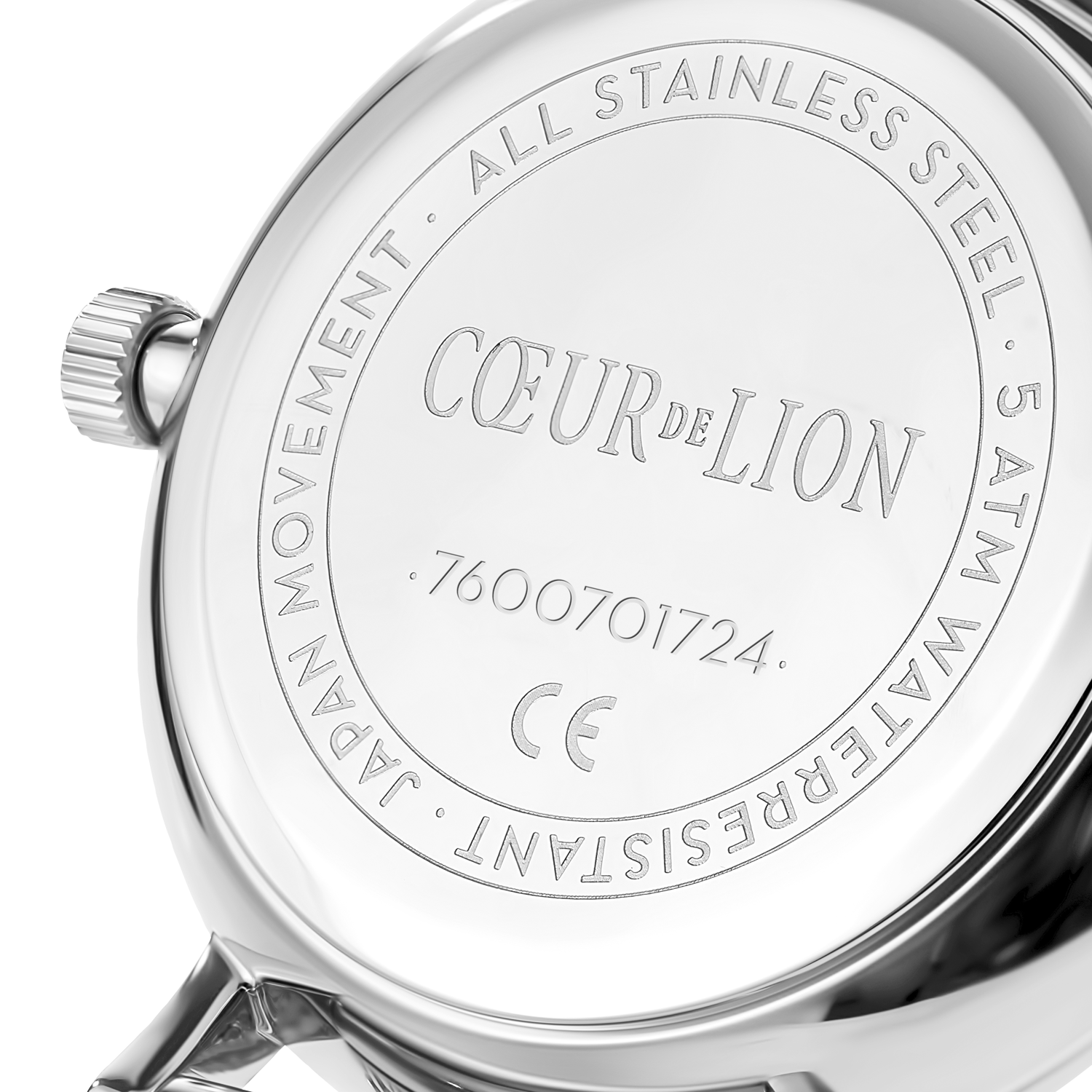 Montre Ronde Silver Sunray Bracelet Cuir Anthracite