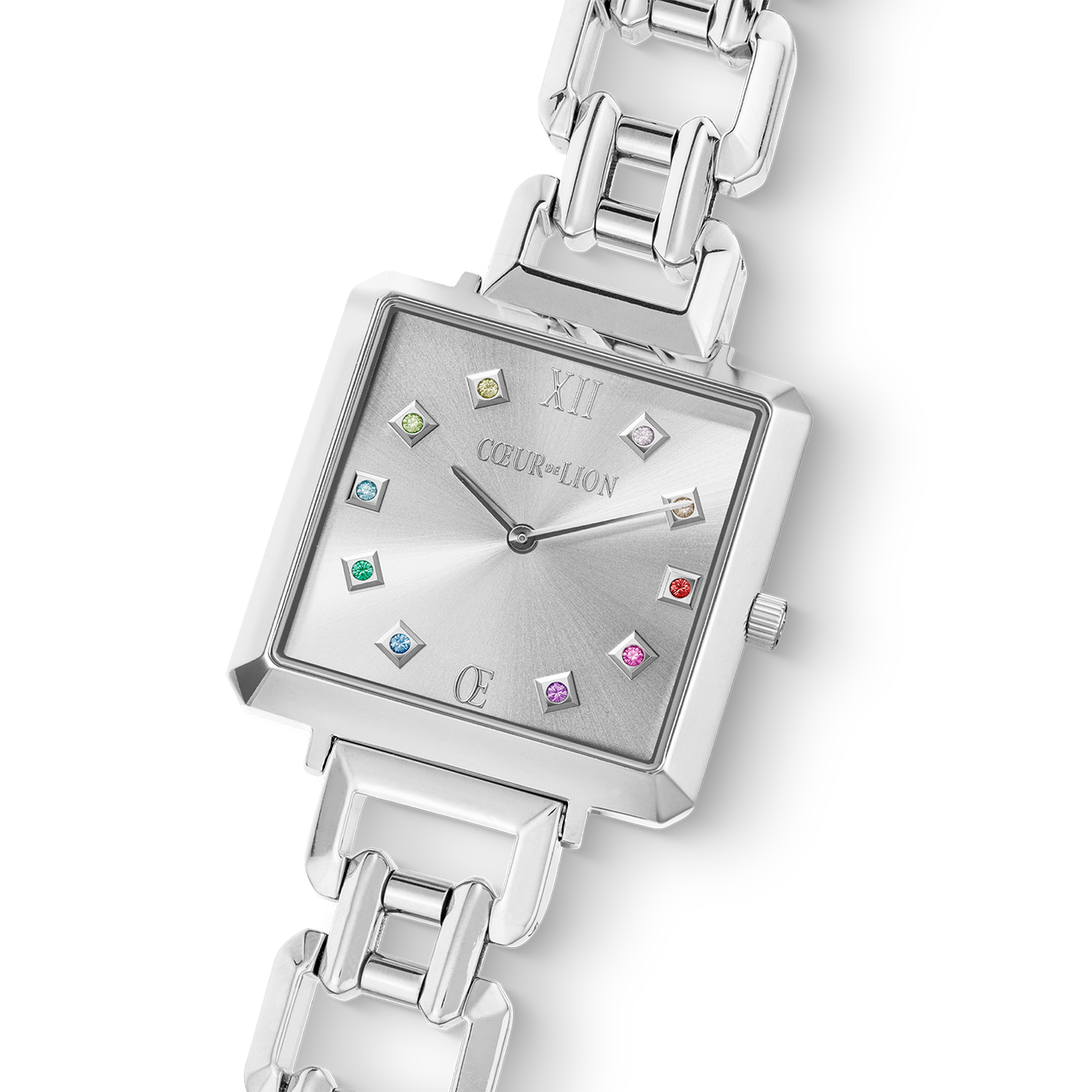 Montre Iconic Cube Classic Rainbow Statement argent