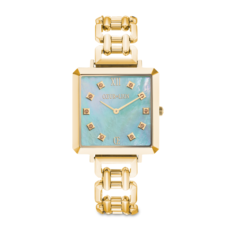 Montre Iconic Cube Ocean Vibes Statement Or