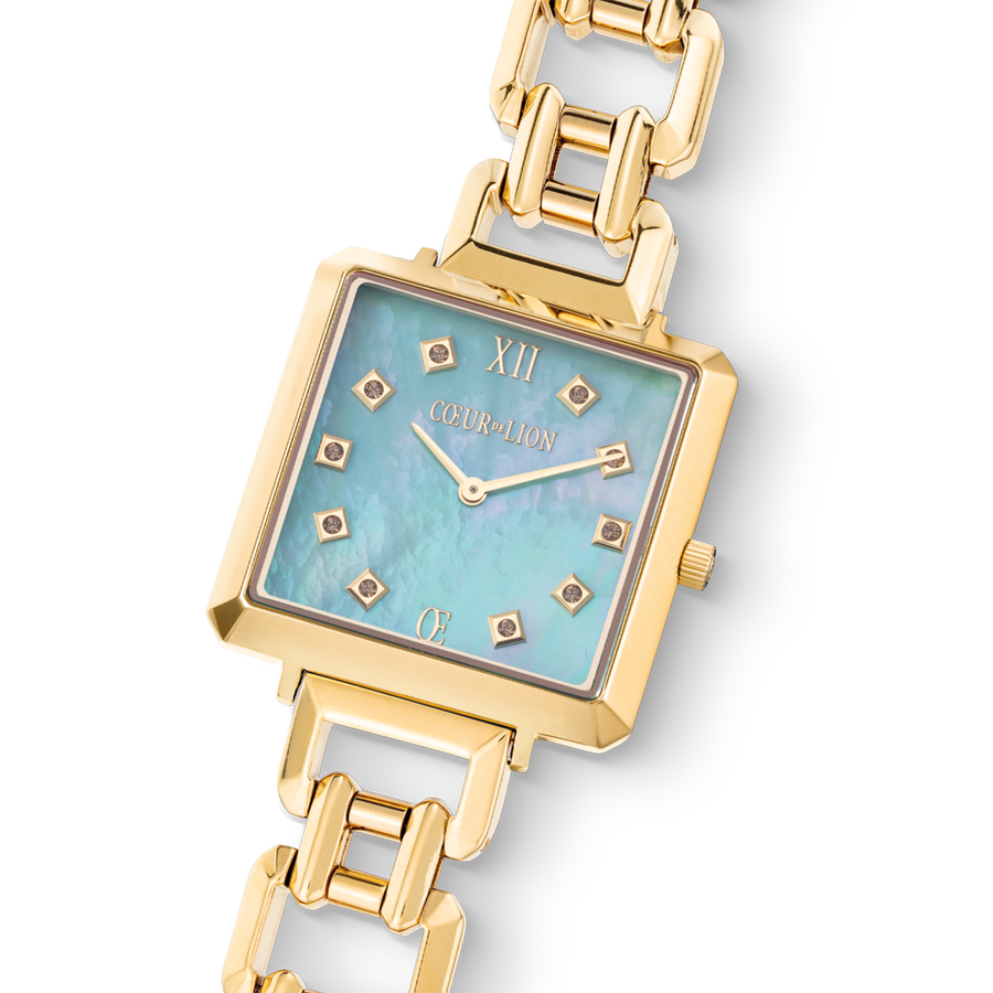 Montre Iconic Cube Ocean Vibes Statement Or
