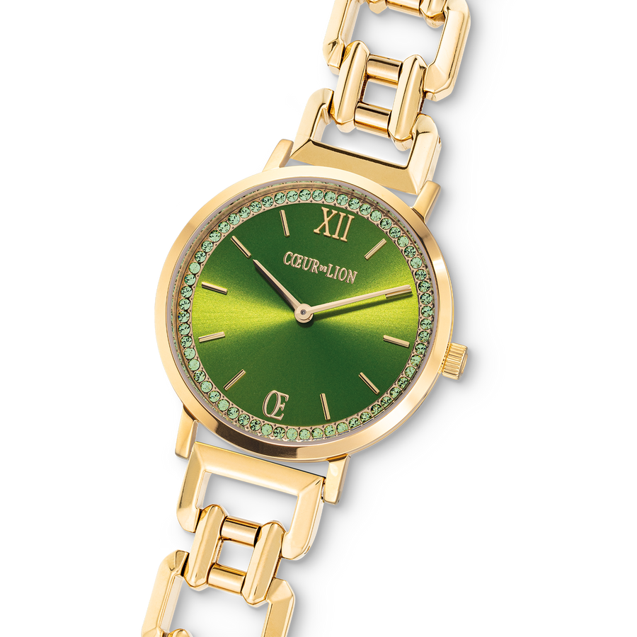 Montre Ronde Sparkling Fabulous Green Statement Or