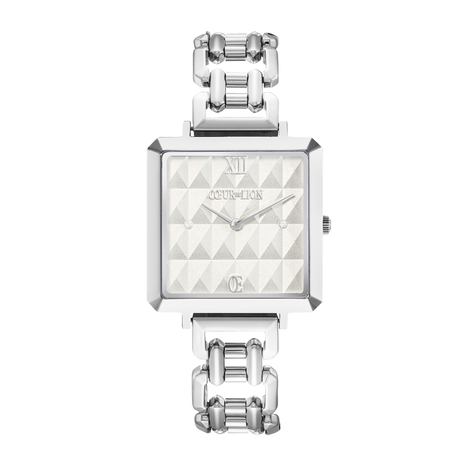 Montre Iconic Cube Spikes Statement Argent