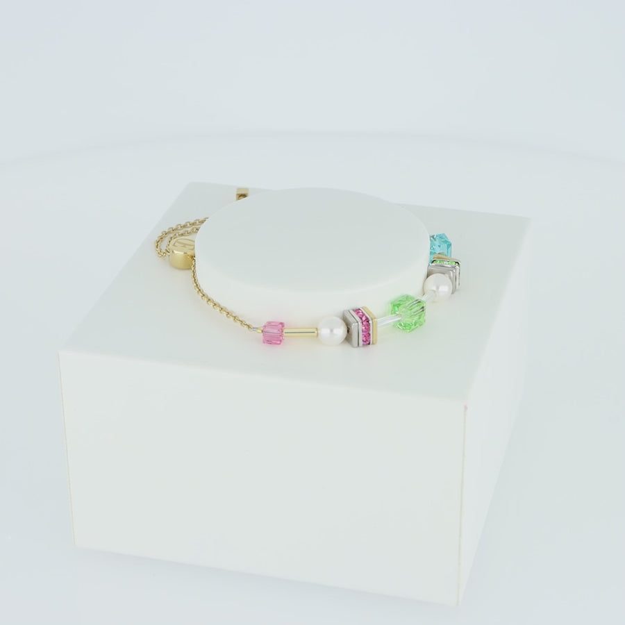 Bracelet Joyful Cubes & Pearls multicolor