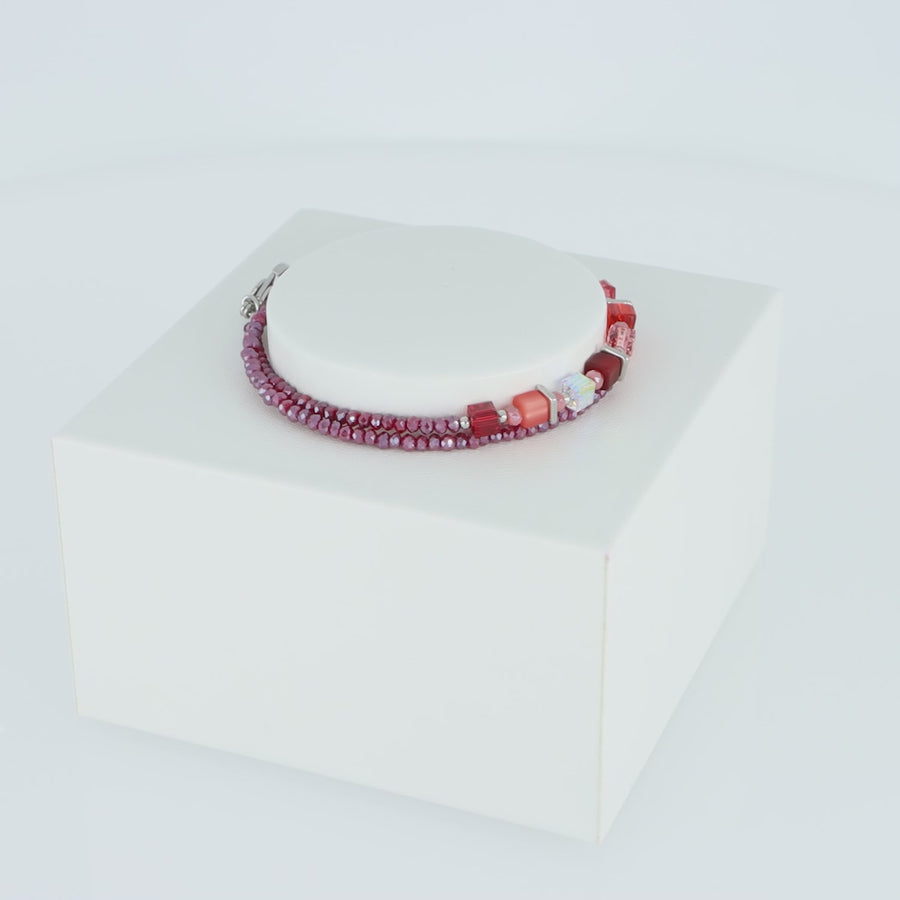Joyful Colours Wrap bracelet argent rouge