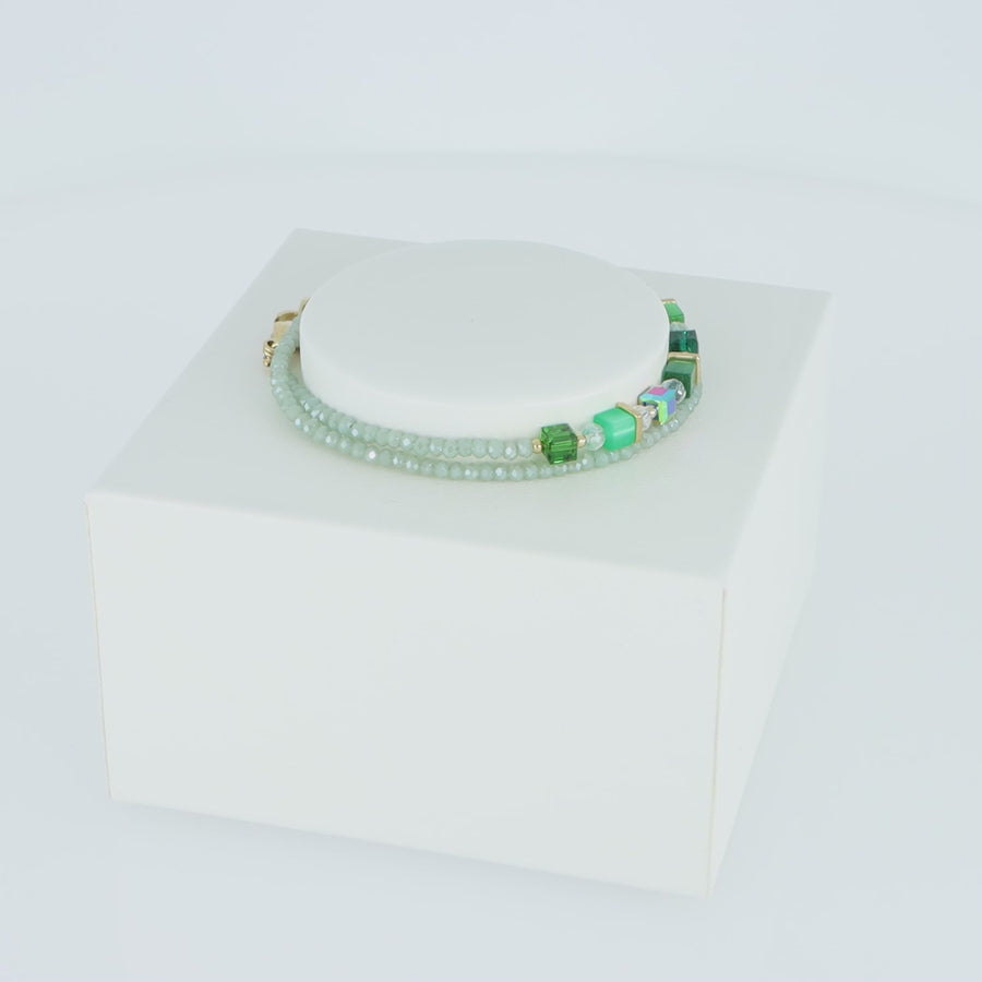 Joyful Colours Wrap bracelet or vert